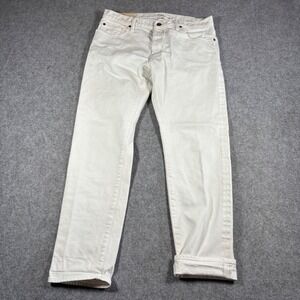 Todd Snyder Slim Fit Japanese Selvedge Denim Jeans Off White Mens 34x30